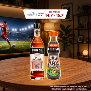 Combo 1 Nước mắm CHIN-SU 365 - 40N chai x 700ml + 1 Dầu hào CHIN-SU sò điệp chai x 820gr