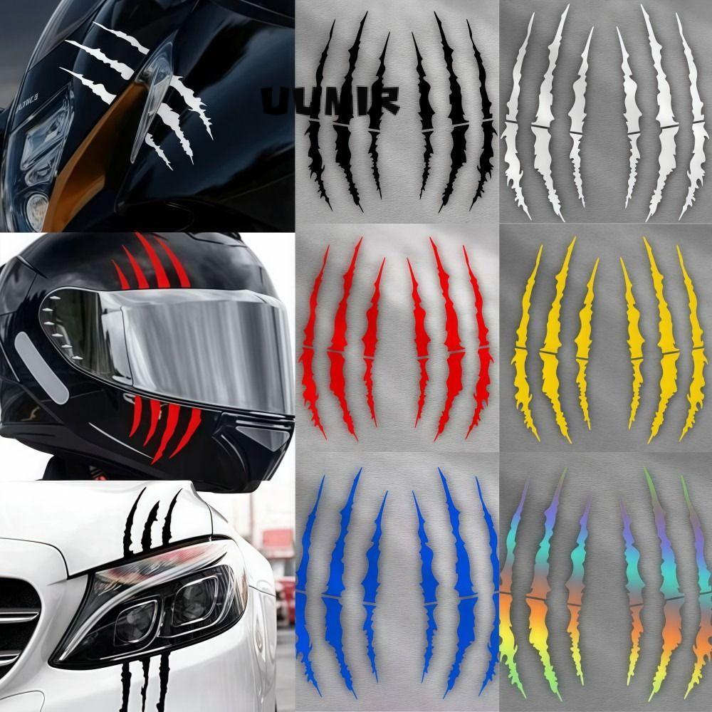 UUMIR Mũ Bảo Hiểm Dán, Che Trầy Xước Demon Claw Xe Máy Dán, Phong Cách Quỷ Màu Trơn Vinyl DIY Xe Vinyl Dán Trang Trí Xe