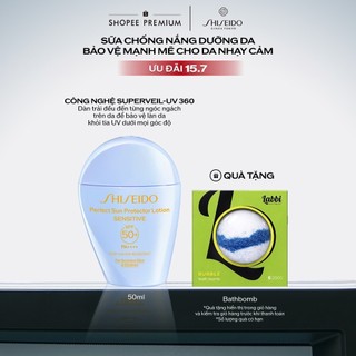 [KOL livestream] Sữa chống nắng cho da nhạy cảm Shiseido GSC Perfect Sun Protector Lotion Sensitive SPF50+ 50ml