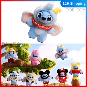 POPMART Stitch Adventure Series Cute Figures Vinyl plush pendant blind box pop mart disney stitch blind box collectible figurine decorative gift đồ chơi búp bê quà tặng