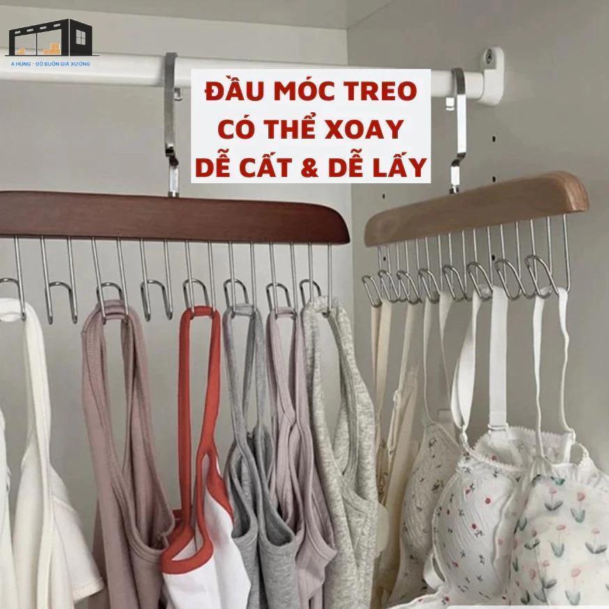 Móc Treo Gỗ Đa Năng 8 Móc Xoay 360 Độ - Tiết Kiệm Diện Tích, Treo Cà Vạt, Thắt Lưng, Phụ Kiện | BigBuy360 - bigbuy360.vn