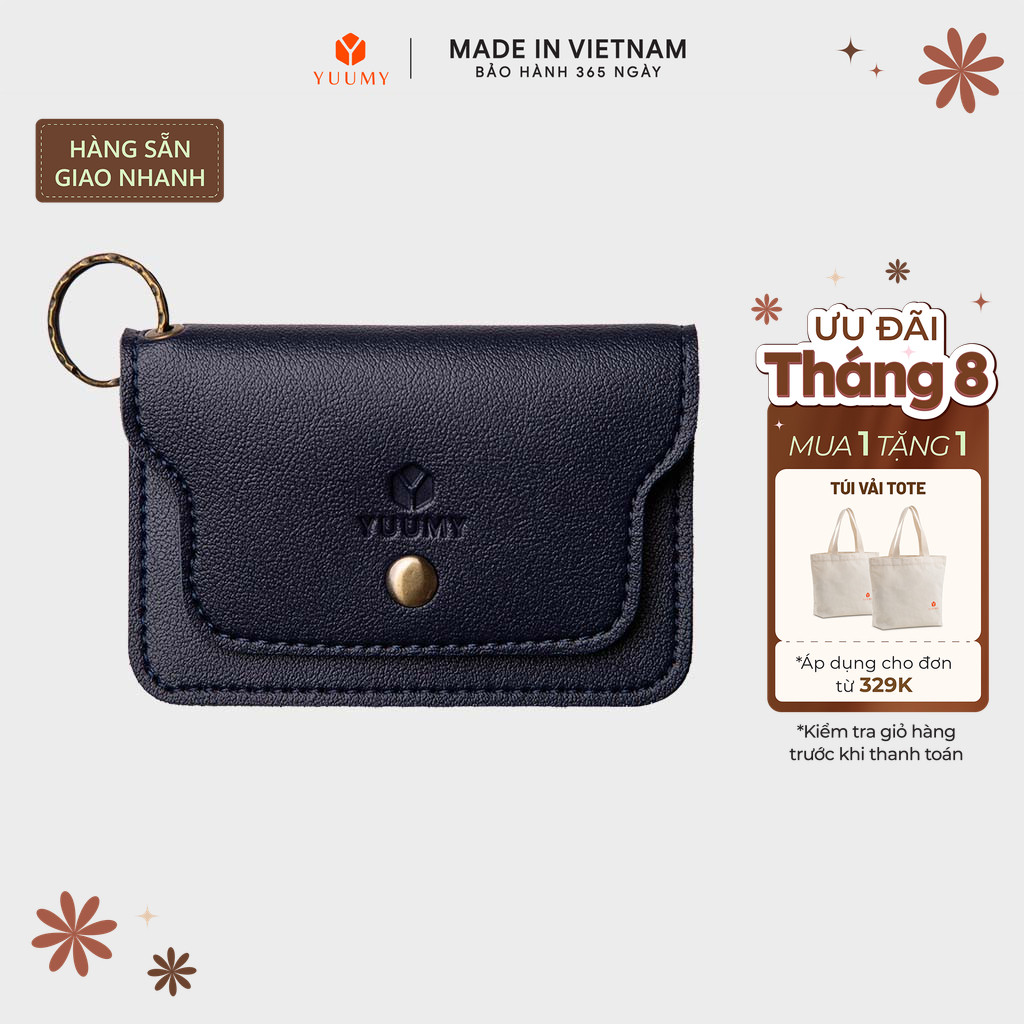 Ví Yuumy (Thời trang nữ nắp gập cỡ nhỏ – Ví móc khóa da YMK10)