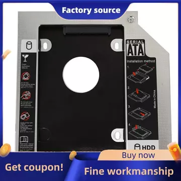 Khay đựng ổ cứng 9,5mm Universal SATA 2nd HDD HD SSD Vỏ ổ cứng Khay đựng ổ cứng, dành cho khe cắm ổ đĩa CD / DVD-ROM Laptop 9,5mm (dành cho SSD và HDD) Đáng tin cậy