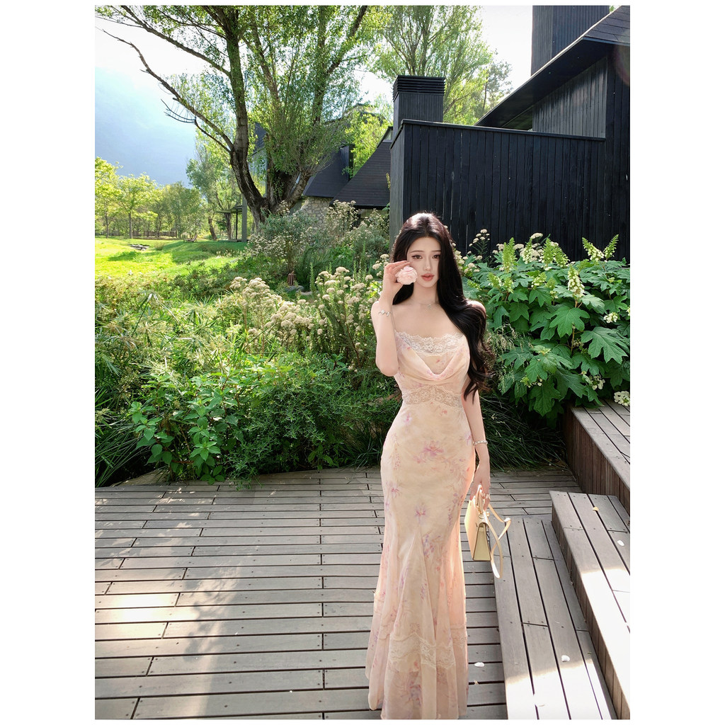 Đầm hoa đuôi cá tiểu thư ngọt ngào