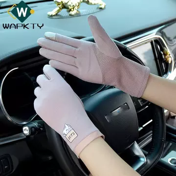 Găng Tay Lái Xe WAPKTY, Găng Tay Chống Nắng Cotton Spandex Nữ, Găng Tay Chống Nắng Chống Trơn Trượt Chống Tia UV Màn Hình Cảm Ứng Găng Tay Chống Nắng Nữ