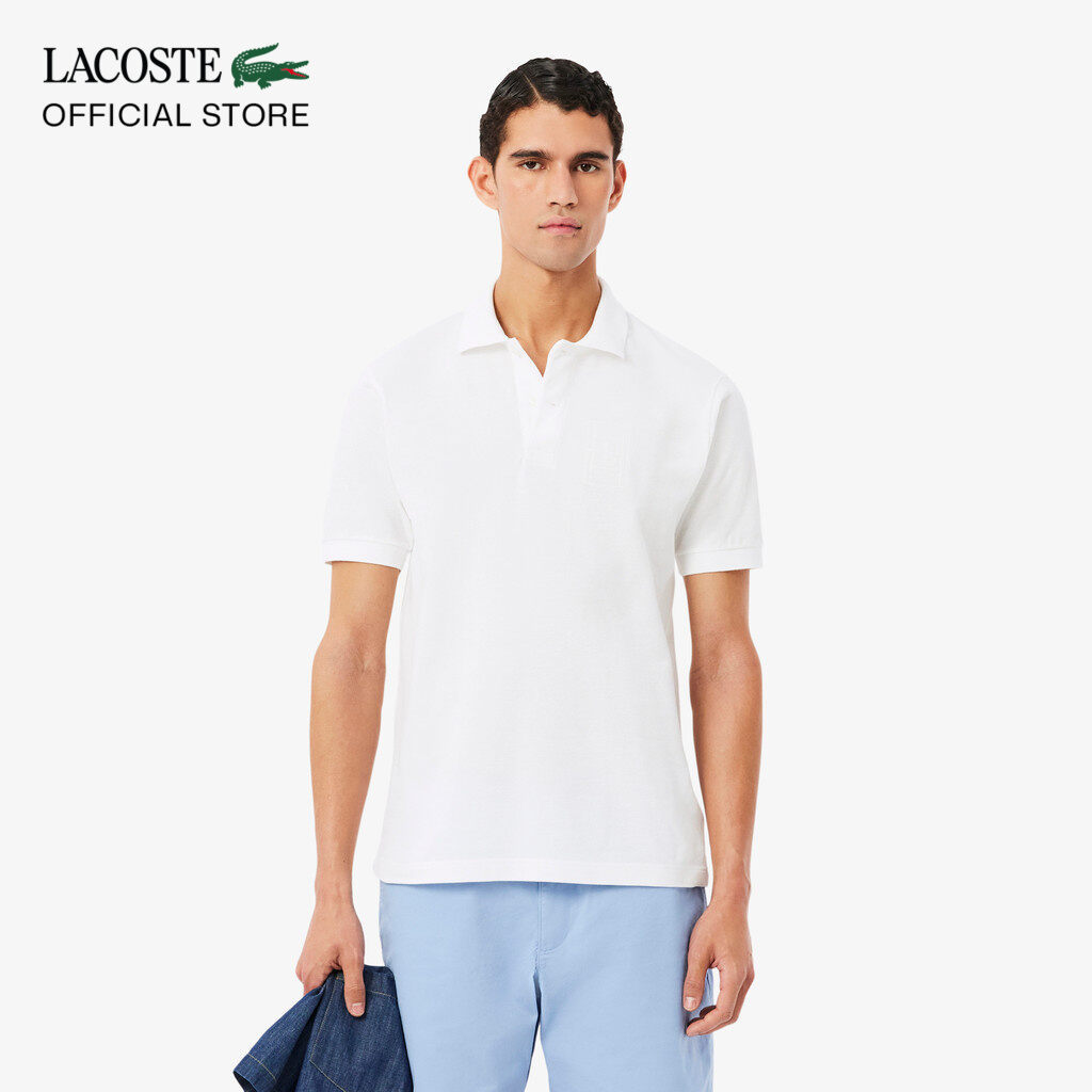 Áo Polo Lacoste Nam Dáng Cổ Điển Chất Liệu Petit Piqué Họa Tiết Thêu