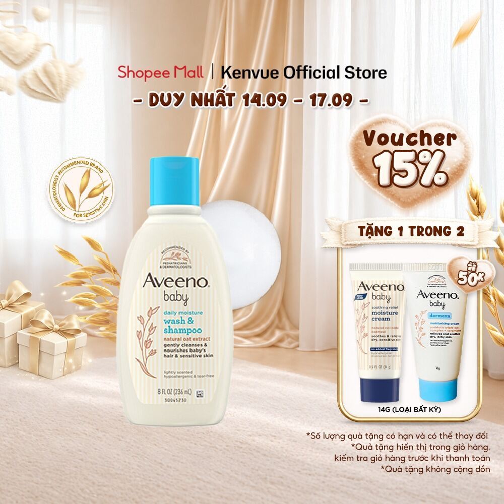 Sữa tắm gội toàn thân Aveeno baby 236ml