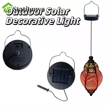 STATIONWA Đèn năng lượng mặt trời thay thế, Đèn treo LED năng lượng mặt trời chạy bằng năng lượng mặt trời DIY, Đèn chiếu sáng ngoài trời màu đen chống nước 400Mah Đèn trang trí năng lượng mặt trời ng