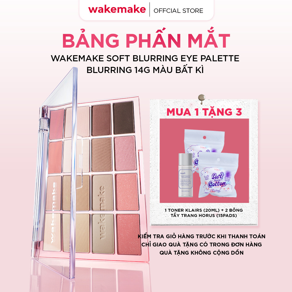 Bảng mắt WAKEMAKE 16 ô đa năng Soft Blurring Eye Palette 14g - FS