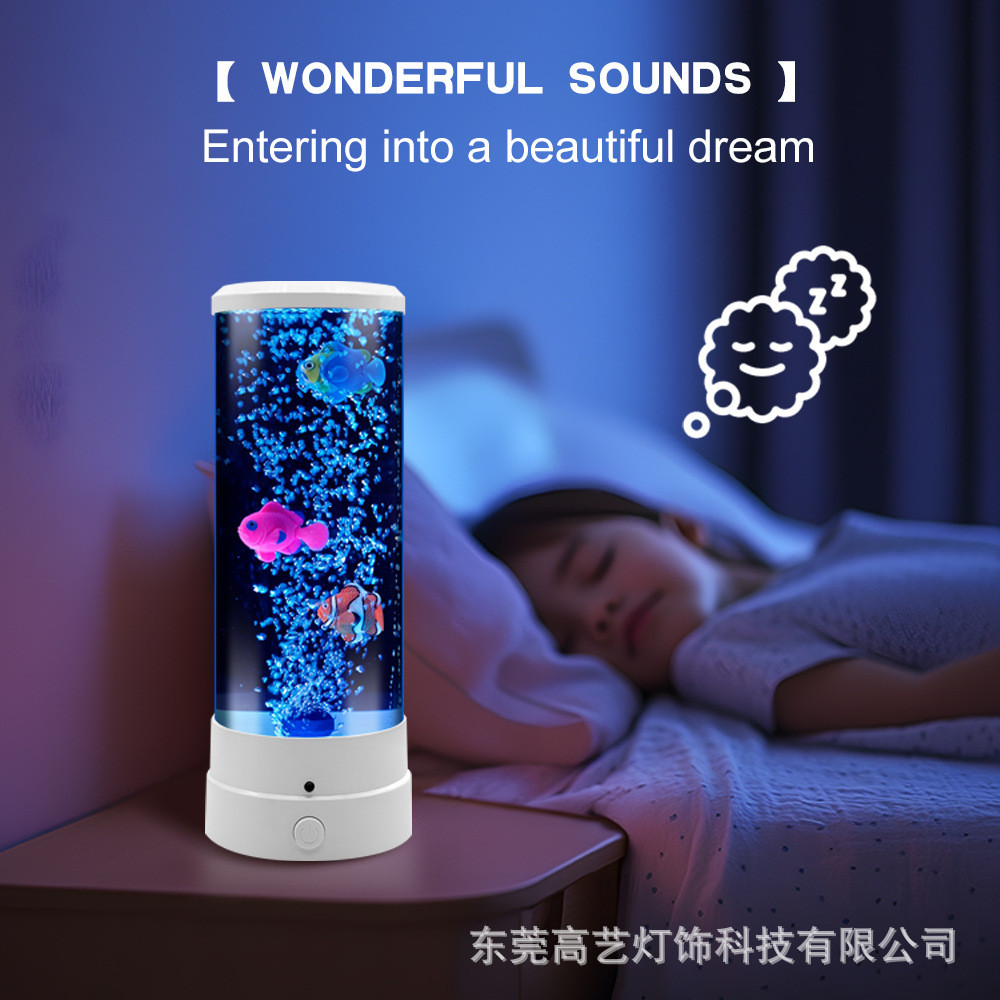 Hàng sẵn có Đèn sứa cắm Đèn ngủ LED Quà tặng sáng tạo Phòng trẻ em Phòng ngủ Bong bóng Đèn cá tự làm Đèn bàn XWIE