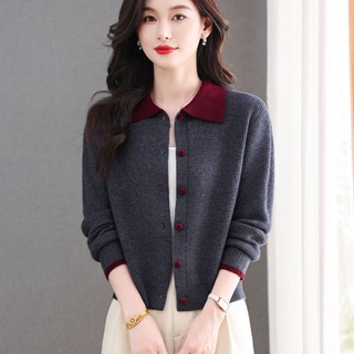 Áo Len Cardigan Nữ Dáng Rộng Mỏng, Chất Liệu Dệt Kim, Phong Cách Hàn Quốc