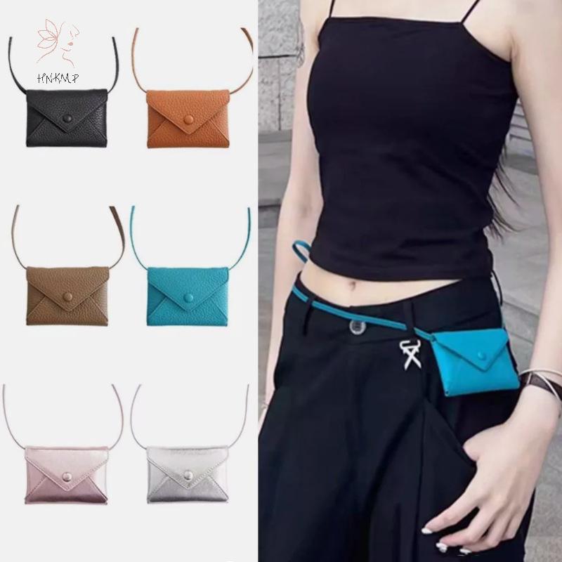 Túi đeo chéo thời trang HNKMP Túi thắt lưng da sáng tạo Ví phong bì Túi đựng tiền xu nhỏ Hộp đựng thẻ cho quà tặng bé gái.