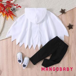 MG-Toddler Bé Gái Bé Trai Mùa Thu Trang Phục Ma Mỉm Cười In Hình Áo Khoác Và Quần Dài 2 Bộ Quần Áo Halloween