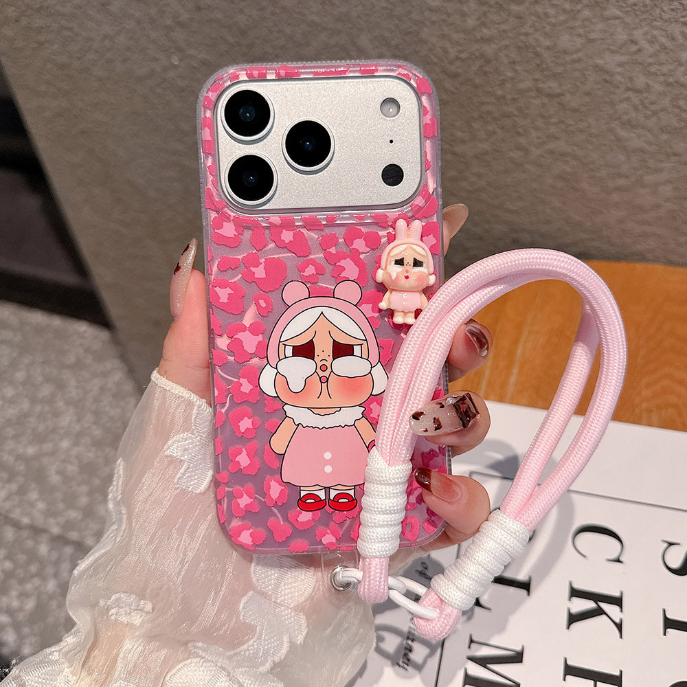 Ốp Điện Thoại In Hình Da Báo Khóc 3D Cho iPhone 17 Pro Max 17 Air 16 Plus 15 14 13 12 11 Vỏ Bảo Vệ Chống Sốc