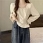 Áo sơ mi dài tay và áo thun nữ kiểu Pháp, phù hợp mùa thu