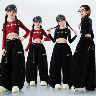 Đồ Nhảy Hiện Đại Hiphop Trẻ Em Set Đồ Dance Jazz Quần Nhảy Crop Top Đồ Nhảy Cho Bé Gái Bộ Tập Nhảy Cho