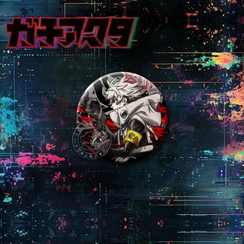 Huy hiệu Pin Anime Gachiakuta – Nút thiếc 58mm có tính năng Rudo & Lyū, Huy hiệu quà tặng sưu tập mới / Móc khóa