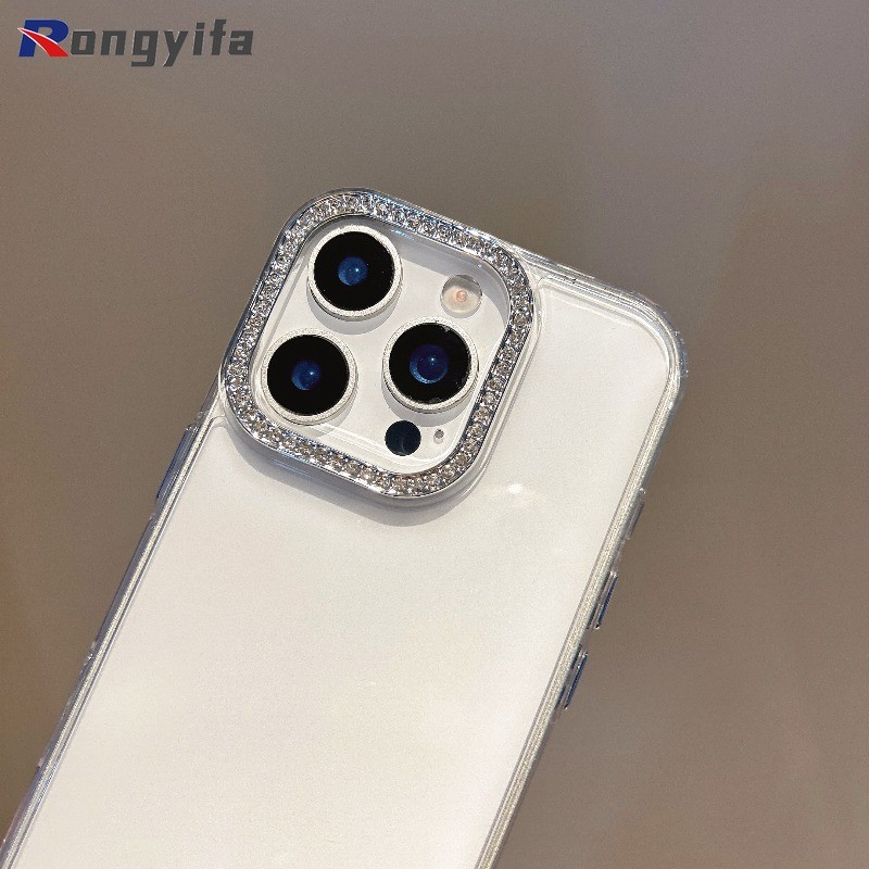 Khung Kim Cương Giả Trong Suốt Cho Xiaomi 17 15T 15 14T 14 Civi 13T 13 12T 12 12X 12S 11T Mi 11 10i 10T Civi 5 4 3 2 Pro Max Ultra Lite Bảo Vệ Ống Kính Ốp lưng Mềm