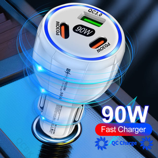 Tẩu sạc xe hơi đa năng 3 cổng, sạc nhanh QC3.0, 1 Type C 2 USB cho điện thoại, tẩu sạc xe hơi tiện lợi TSOT3C