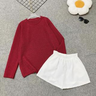 Set Đồ Bigsize Nữ 2 Món Áo Tay Dài Dễ Thương Phối Quần  Đùi Form Rộng Thoải Mái, Tôn Dáng-A312+Q500