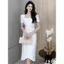 Đầm xanh tiểu thư dáng dài suông nữ mùa hè sang chảnh đầm công sở dự tiệc body sang thiết kế
