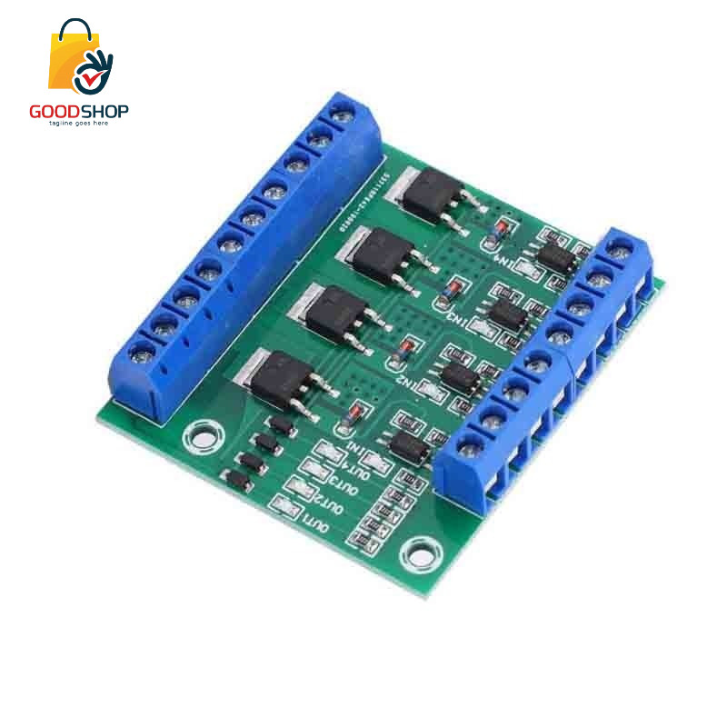 Module MOSFET 4 kênh DC. Mô-đun FET PLC bảng mạch điều khiển DC, cách ...