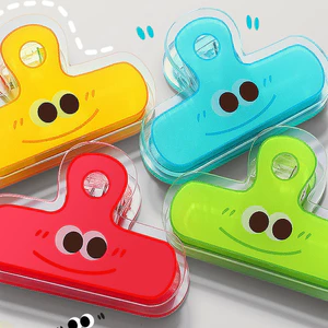 Di Động Hộ Gia Đình Nhà Bếp Ăn Nhẹ Hoạt Hình Acrylic Niêm Phong Kẹp Chống Ẩm Tươi Giữ Giá Đỡ Re