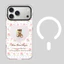 Phim hoạt hình pha lê băng từ tính gấu nhỏ trong suốt Vỏ điện thoại cứng cho iPhone 17 Pro Max 16 15 14 13 17Air 16Plus Vỏ bảo vệ chống sốc