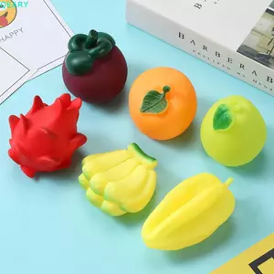 QEARY Mô Phỏng Trái Cây Bóp Đồ Chơi, Âm Thanh Vinyl Rau Đồ Chơi Tắm Cho Bé, Mới Lạ Nhào Mềm Pinch Trái Cây Chơi Đồ Chơi Tắm Nước Đồ Chơi Trò Đùa Thực Tế