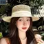 Mũ Rơm JVSUB, Mũ Chống Nắng Mùa Hè Vành Rộng Có Thể Điều Chỉnh, Chống Tia UV Thường Ngày Thoáng Khí Thanh Lịch Mũ Phẳng Cho Nữ