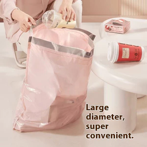 Túi đựng rác dây rút HDPE dày, chuyên dụng cho nhà bếp và phòng tắm, bền và chống rò rỉ