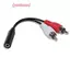 Cáp âm thanh 2in1 3,5mm đến 2rca cáp chuyển đổi âm thanh đầu sen đôi cáp av