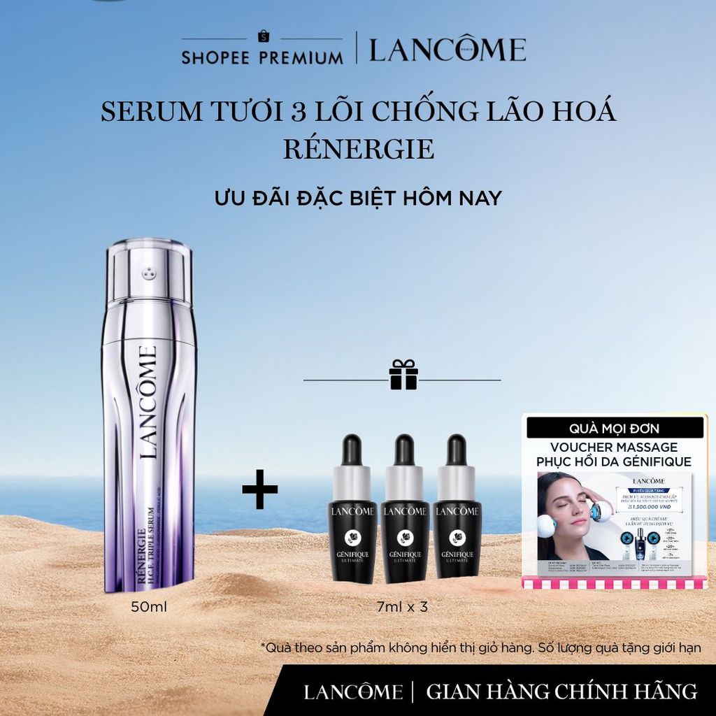 [KOL] Dưỡng Chất (Serum) Tươi 3 Lõi Ngăn Ngừa Lão Hóa Lancome Renergie Triple 50ml