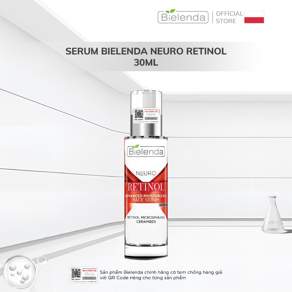 Serum Bielenda Neuro Retinol làm mờ thâm sẹo, hỗ trợ trẻ hóa và căng bóng da 30ml