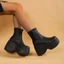 Giày Bốt Đế Dày Da Co Giãn Nêm Gót Dày Đế Ngắn Giày Bốt Nữ Martin Giày Bốt Châu Âu Mỹ Plus Size Giày Châu Âu Mỹ Plus Size Giày20260616