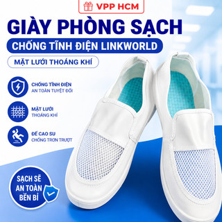 (1 Đôi) Giày phòng sạch chống tĩnh điện Linkworld mặt lưới