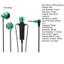 < CarFashion > Tai nghe nhạc có Micphone Điều khiển dây đa chức năng Jack cắm 35mm Âm thanh nổi vòm HD Cuộc gọi tương thích Hát di động