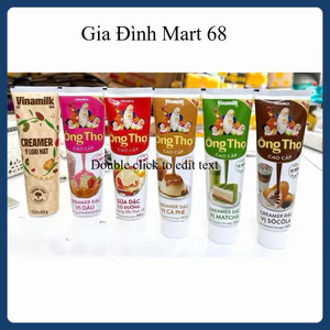 Combo 4 tuýp Sữa đặc Ông thọ 165g (6 vị: có đường, socola, dâu, 9 loại hạt, cà phê, matcha)