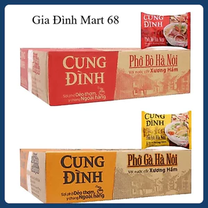 Thùng 30 Gói Phở Cung Đình Hà Nội 73g – Vị Phở Bò/Phở Gà Chính Hãng