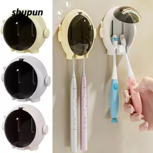 Giá đựng bàn chải đánh răng SHUPUN, Giá đỡ bàn chải đánh răng điện hoạt hình không đục lỗ, Phụ kiện phòng tắm treo tường Bộ sắp xếp bồn tắm đa chức năng không đục lỗ