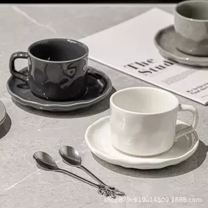 Retro Underglaze Màu Gốm Cà Phê Cốc Cà Phê Giá Trị Cao Cà Phê Có Đĩa Trà Chiều Cà Phê LPJL