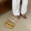 TT Dệt Rỗng Đơn Nữ Đế Bằng Khóa Dây Đeo Thoải Mái Tất Cả Trận Đấu Dép Lưới Thoáng Khí Giày Xô