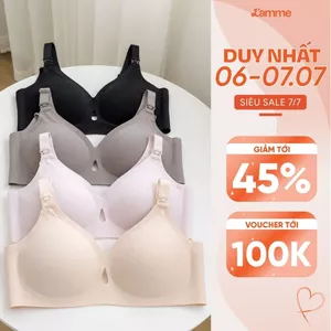 Áo lót bầu gom ngực, nâng ngực siêu nhẹ không gọng chống chảy xệ chất liệu su co giãn đàn hồi áo ngực A27 L'AMME