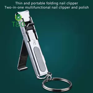1 Máy Cắt Móng Tay Siêu Mỏng Có Thể Gập Lại Di Động Du Lịch Móng Tay Móc Khóa Kéo Cắt Móng Tay Dụng Cụ Làm Móng Tay Bằng Thép Không Gỉ [Mới]