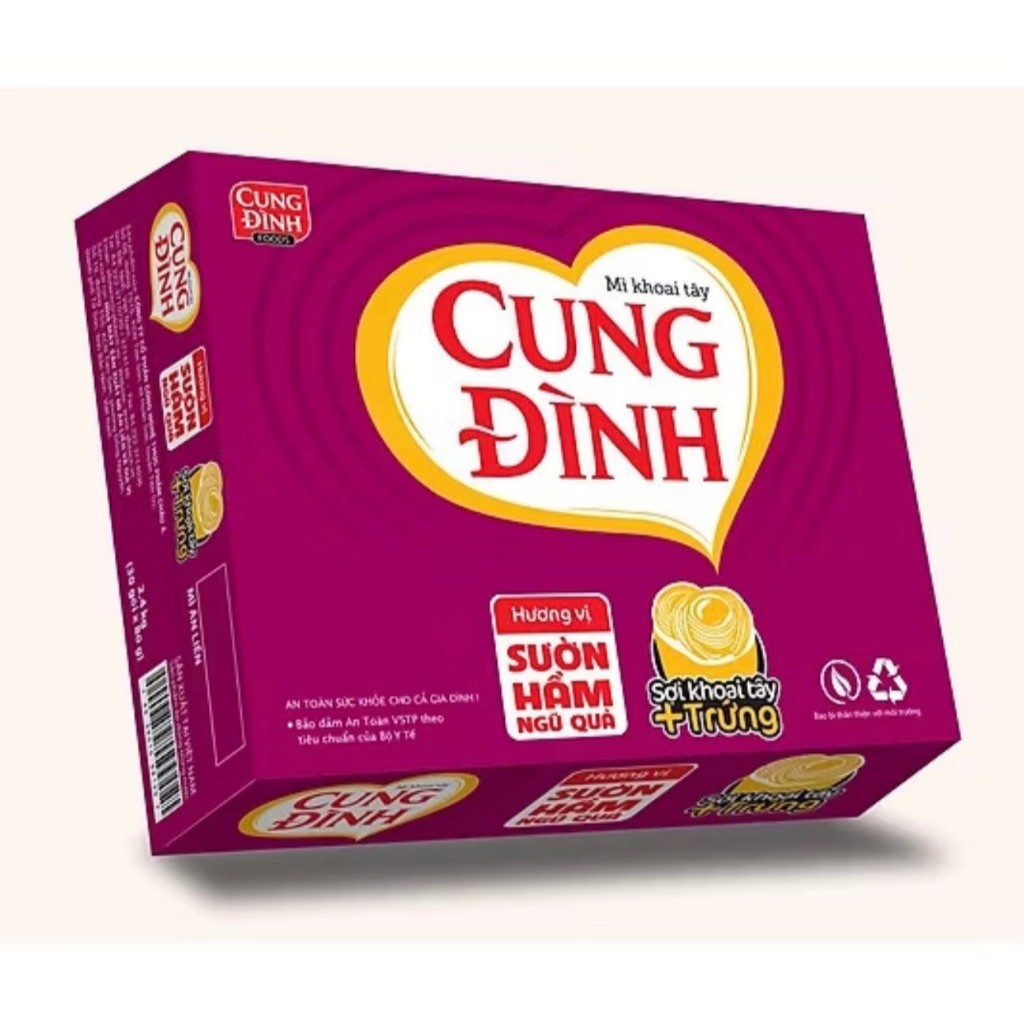 THÙNG MÌ TÔM CUNG ĐÌNH ĐỦ VỊ / THÙNG 30 GÓIx80G