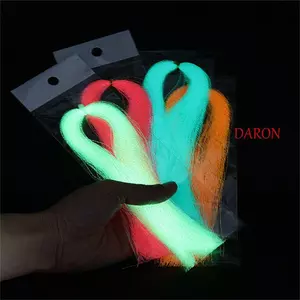 DARON Pha Lê Flash Dây Holographic Tinsel Nhiều Màu Sắc Jig Móc Xoắn Flashabou Móc Trang Trí Dạ Quang Bay Câu Cá Tinsel