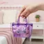 HFSHY Túi đựng nơ màu trơn cầm tay Ví đựng tiền xu chống nước Mini có móc khóa có thể tháo rời cho bé gái Mua sắm hàng ngày VN