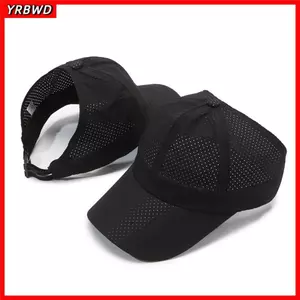 Mũ thể thao YRBWD, Mũ chống nắng màu trơn khô nhanh, Mũ che nắng thoáng khí thông thường có thể điều chỉnh dành cho nữ