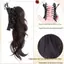 14 Inch Lông Tơ Xoăn Cao Đuôi Ngựa Tóc Tổng Hợp Thắt Nơ Tự Nhiên Vuốt Kẹp Tóc Không Dành Cho Nữ Mặc Mới