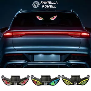 FANIELLAPOWELL Evil Eye Car Light, Đèn cảnh báo LED cảm biến đèn trang trí ô tô, Quà tặng Cốc hút Đèn cảnh báo sạc đa chức năng